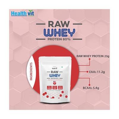 Healthvit Raw Whey Protein Concentrate - Unflavoured 750 gm - Whey Proteins