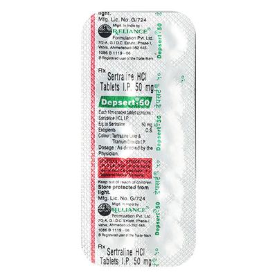 Depsert 50mg Tablet 10'S - Depression-Ant