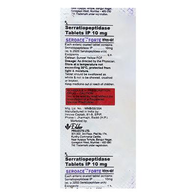 Seroace Forte Tablet 10'S - Pain relief-Nsa