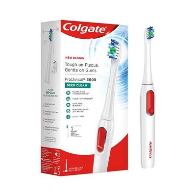 Colgate ProClinical 250R Rechargeable Electric Toothbrush with 1 Brush Head - Deep Clean - Toothbrushes