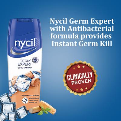 Nycil Germ Expert Prickly Heat Powder - Cool Sandal 150 gm - Talcum Powders