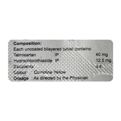 Teltel H 40/12.5mg Tablet 10'S - Hypertension-Ang