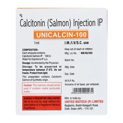 Unicalcin 100IU Injection 1ml - Osteoporosis-Age