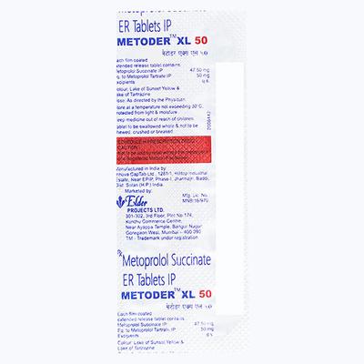 METODER XL 50mg Tablet 10's - Hypertension-Bet