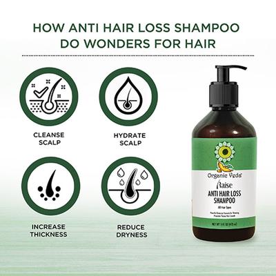 Organic Veda Raise Anti Hair Loss Shampoo 473 ml - Personal Care (Ayush)