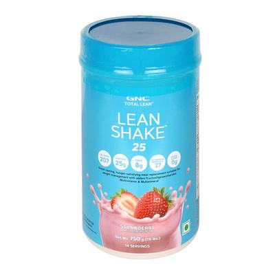 GNC Lean Shake 25 Powder - Strawberry Flavour 750 gm - Weight Loss