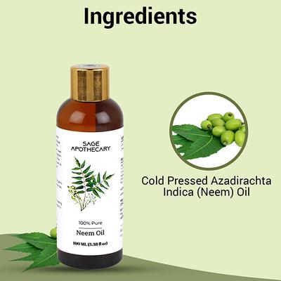 Sage Apothecary Neem Oil 100 ml - Hair Oils