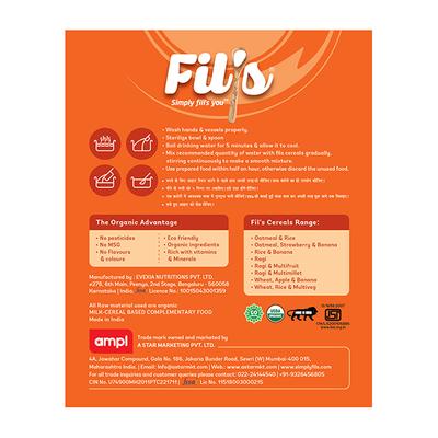 Fil's Organic Baby Cereal With Milk, Multi Grains & Multi Fruits (2-24 Months) 300 gm - Baby And Infant Supplements