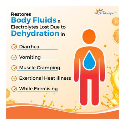 Dr. Morepen Premium ORS Powder - Orange (Pack of 5 x 21.8 gm) - Oral Rehydration (Ors)