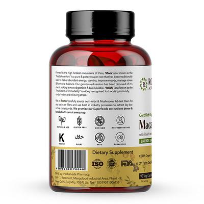 Rooted Active Naturals Maca Root with Reishi Veg Capsule 90's - Sexual Healthcare