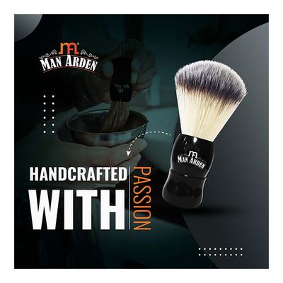 Man Arden Elegant Black Shaving Brush + Refreshing Neem Shaving Cream 200 gm - Shaving Brushes