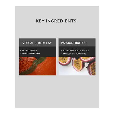 Raw Nature Face Wash - Volcanic Red Clay 60 gm - Face Wash & Cleansers