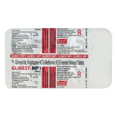 GLIBEST MP 1 Tablet 10's - Diabetes-Ant