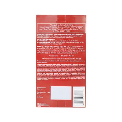 L'Oreal Paris Colour Protect Shampoo 192.5 ml (with free Conditioner 71.5 ml) - Shampoos
