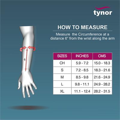Tynor Wrist and Forearm Splint Left (M) (E 03) - Hand/Wrist Supports