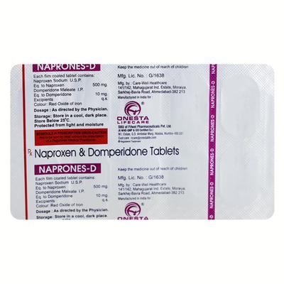 NAPRONES D Tablet 10's - Pain relief-Nsa