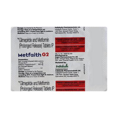 METFAITH G2 Tablet 10's - Diabetes-Ant