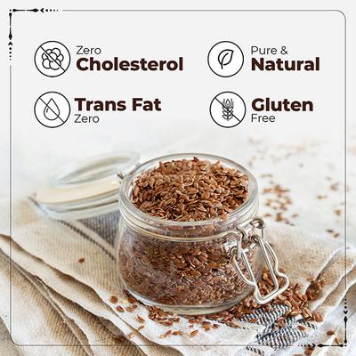 Happilo Premium International Raw Authentic Flax Seeds 250 gm - Nutritional Bars