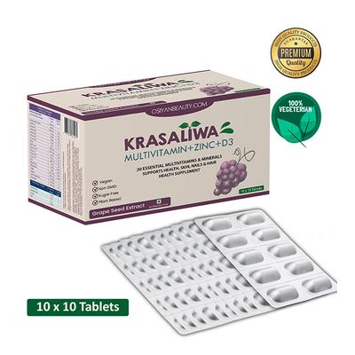 Krasaliwa Multivitamin+Zinc+D3 Tablet (Pack of 10 x 10's) - Multi-Vitamins