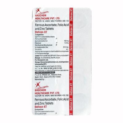 DEFIRON XT Tablet 10's - Iron Supplement/Anaemia-Vma