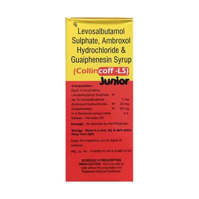 COLLINCOFF LS JUNIOR Syrup 60ml - Cough And Cold-Cou