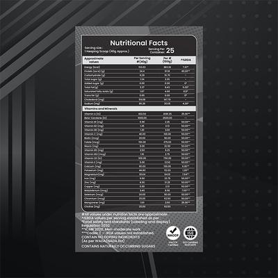 Dr. Morepen Muscle Food 100% Whey Protein Powder - Double Chocolate 1 kg - Whey Proteins