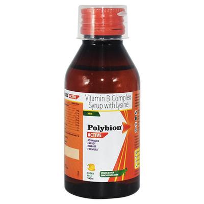 POLYBION ACTIVE New Sugar Free Mango Flavour Syrup 100ml - Supplements-Vam