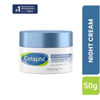 Cetaphil Optimal Hydration Replenishing Night Cream, Lightweight and Overnight Hydration 50 gm - Night Cream