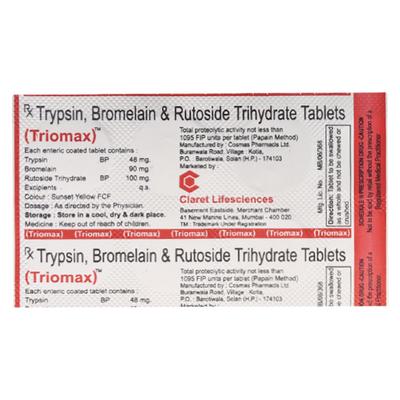 TRIOMAX Tablet 10's - Pain relief-Ant