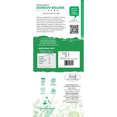 Innoveda Ginkgo Biloba Pure Herb Whole tea leaves 28 gm - Teas