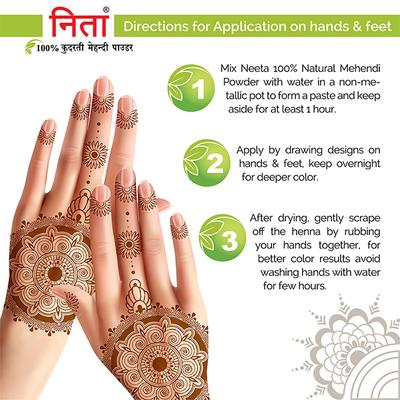 Neeta Mehendi Powder (Pack of 2 x 500 gm) - Henna