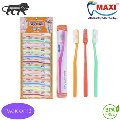 Maxi Angular Toothbrush - Hard 12's - Toothbrushes