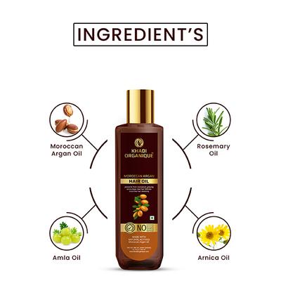 Khadi Organique Hair Oil - Moroccan Argan 200 ml - Personal Care (Ayush)