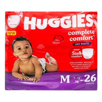 Huggies Complete Comfort Dry Diaper Pants (M) 26's - Diapers & Wipes