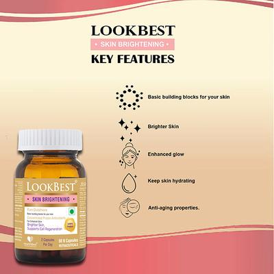 HealthBest Lookbest Skin Brightening Capsule 60's - Multi-Vitamins
