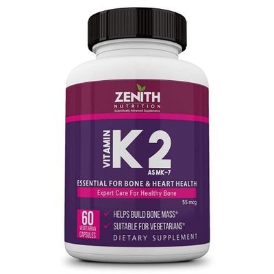 Zenith Nutrition Vitamin K2 as MK7 55 mcg Capsule 60's - Multi-Vitamins