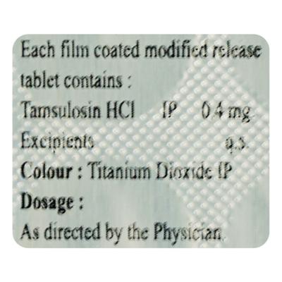 TAMQUE 0.4mg Tablet 10's - Bladder And Prostate Disorders-Dru