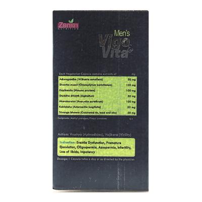 ZENITH NUTRITION VIGO AND VITA MENS CAPSULES 60'S - Sexual Care