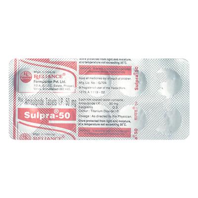 Sulpra 50mg Tablet 10'S - Schizophrenia-Aps