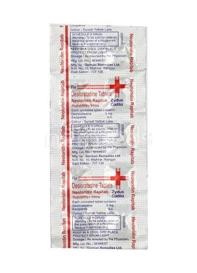 Neoloridin Rapitab Tablet 10'S - Allergies-Ant