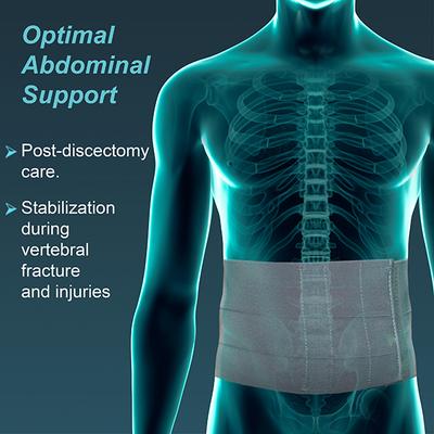 Tynor Oac Abdominal Belt - Grey (XL) (L 03) - Abdomen/Neck/Arm/Elbow Supports