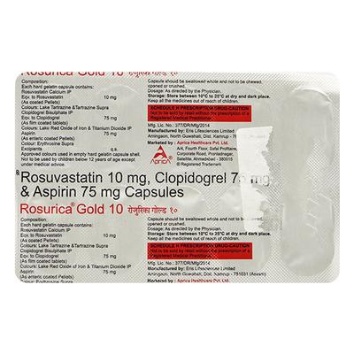 ROSURICA GOLD 10mg Capsule 10's - High Cholesterol-Dys