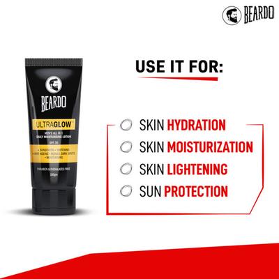 Beardo Ultraglow All in 1 Daily Moisturising Face Lotion - Men 100 gm - Lotions & Creams