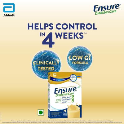 Ensure Diabetes Care Powder - Vanilla Flavour 1 kg (Refill Pack) - Diabetes (Fitness)