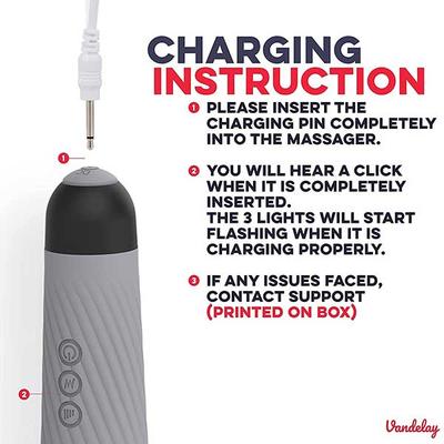 Vandelay Magic Mate Body Massager - Smoky Black - Massagers