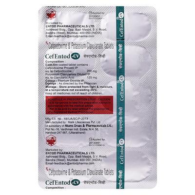 CEFENTOD CV Tablet 10's - Bacterial Infections-Cep
