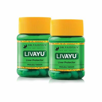 Dr.Vaidya's LIVAYU - Liver Protector Capsules (Pack of 2 x 30's) - Speciality Medicines