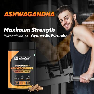 Pro Nutrition & Fitness Ashwagandha 800 mg Dietary Supplement Capsule 90's - Sexual Care