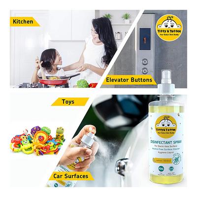 Tiffy & Toffee Non-Alcoholic Disinfectant Spray - Lemon 500 ml + Baby Laundry Detergent 200 ml - Baby Skin Care