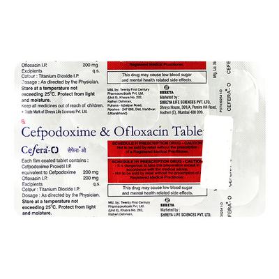 Cefera O 200mg Tablet 10'S - Bacterial Infections-Cep